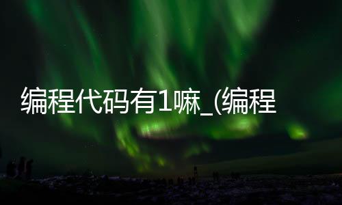 编程代码有1嘛_(编程代码有多少个)